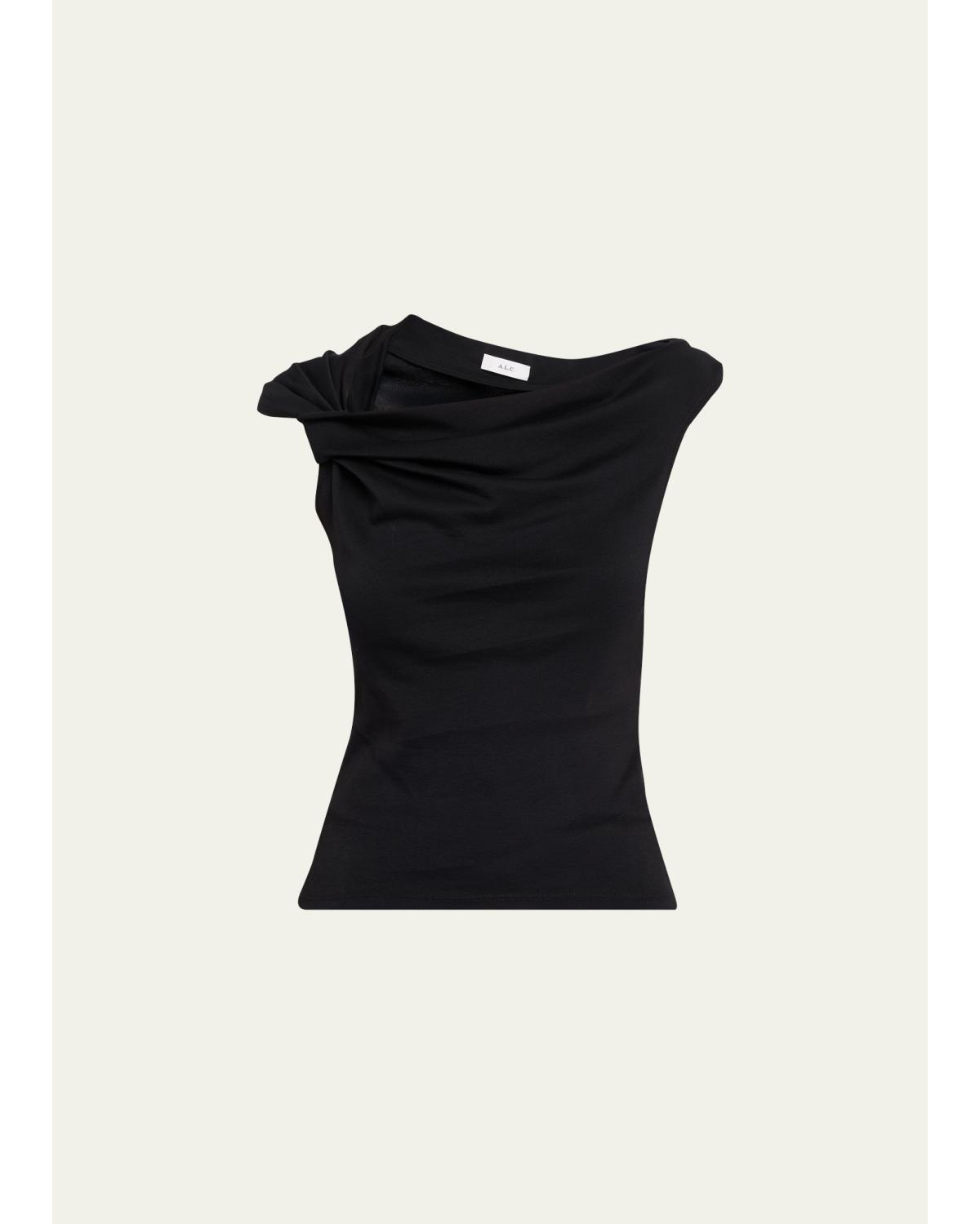 Cece Twisted Knit Tee