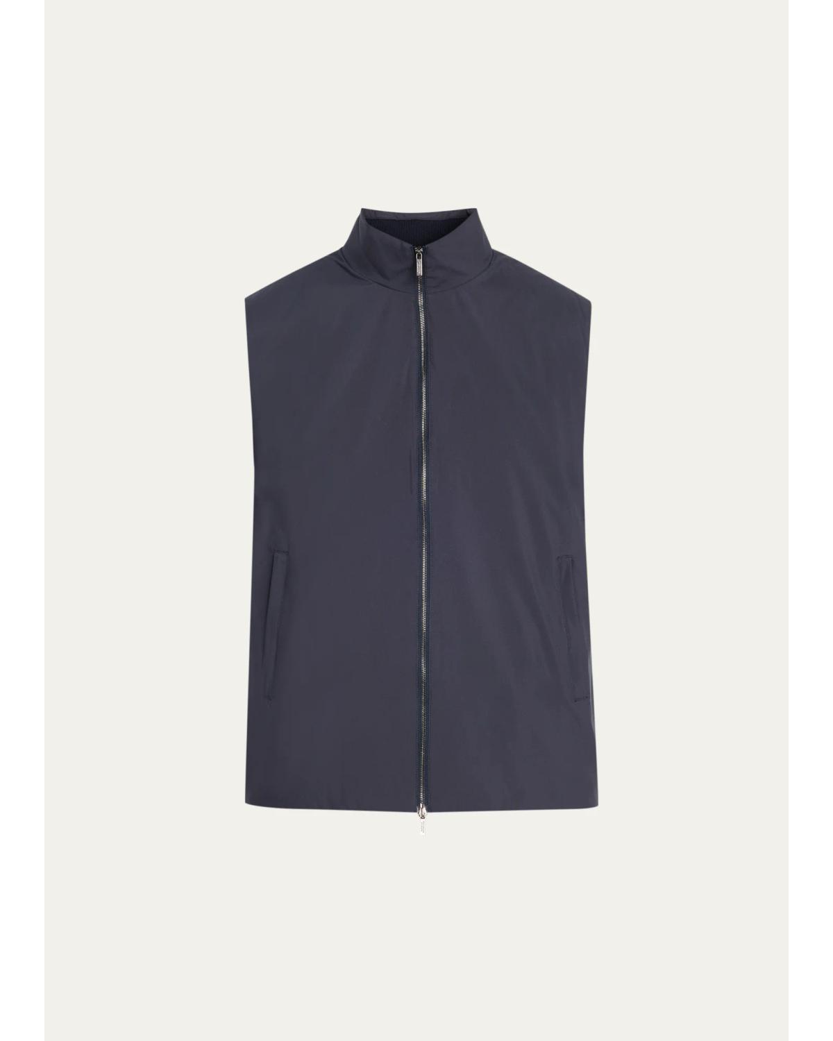 Stand Collar Cotton Vest