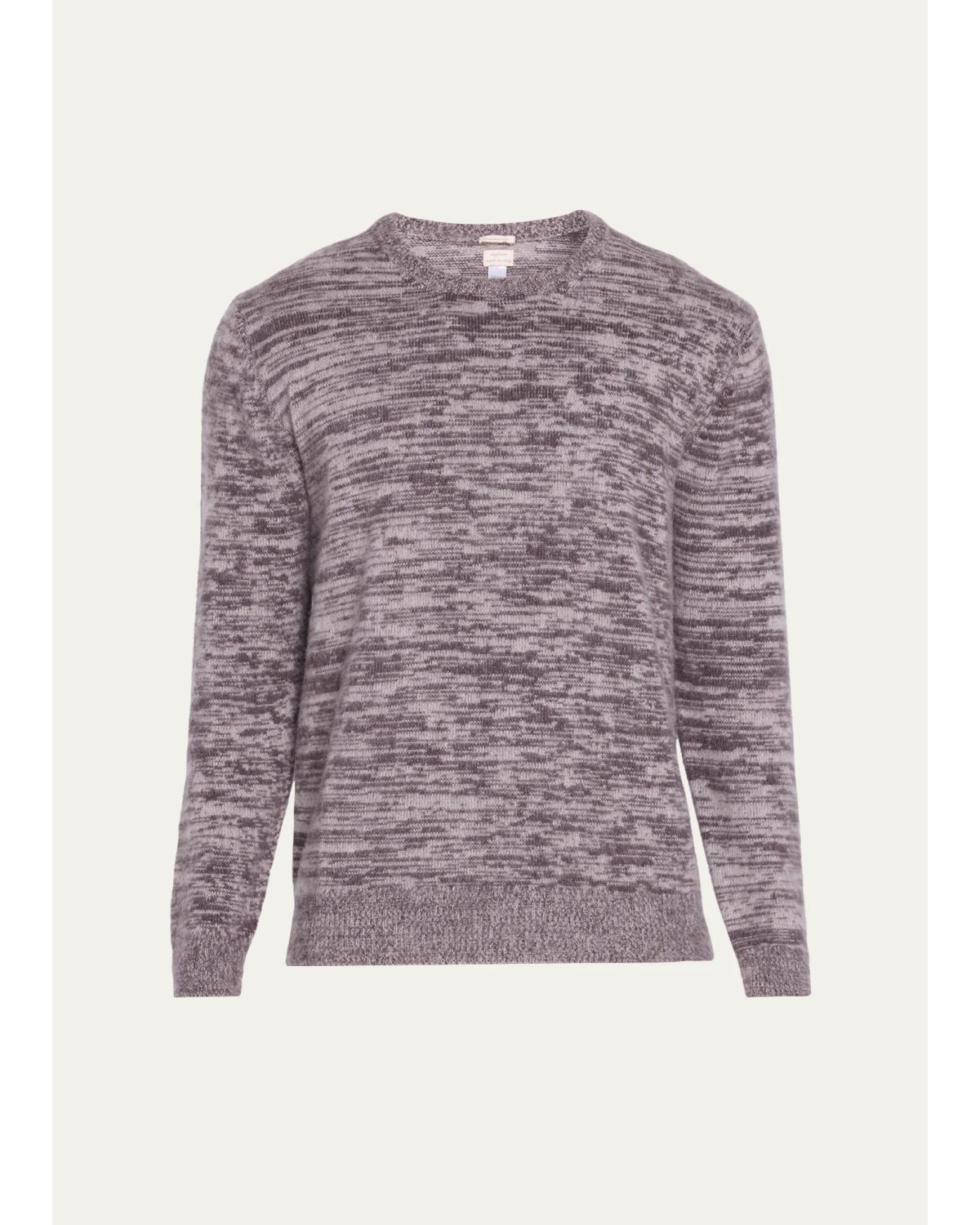 Men'S Space-Dyed Cotton Crewneck Sweater