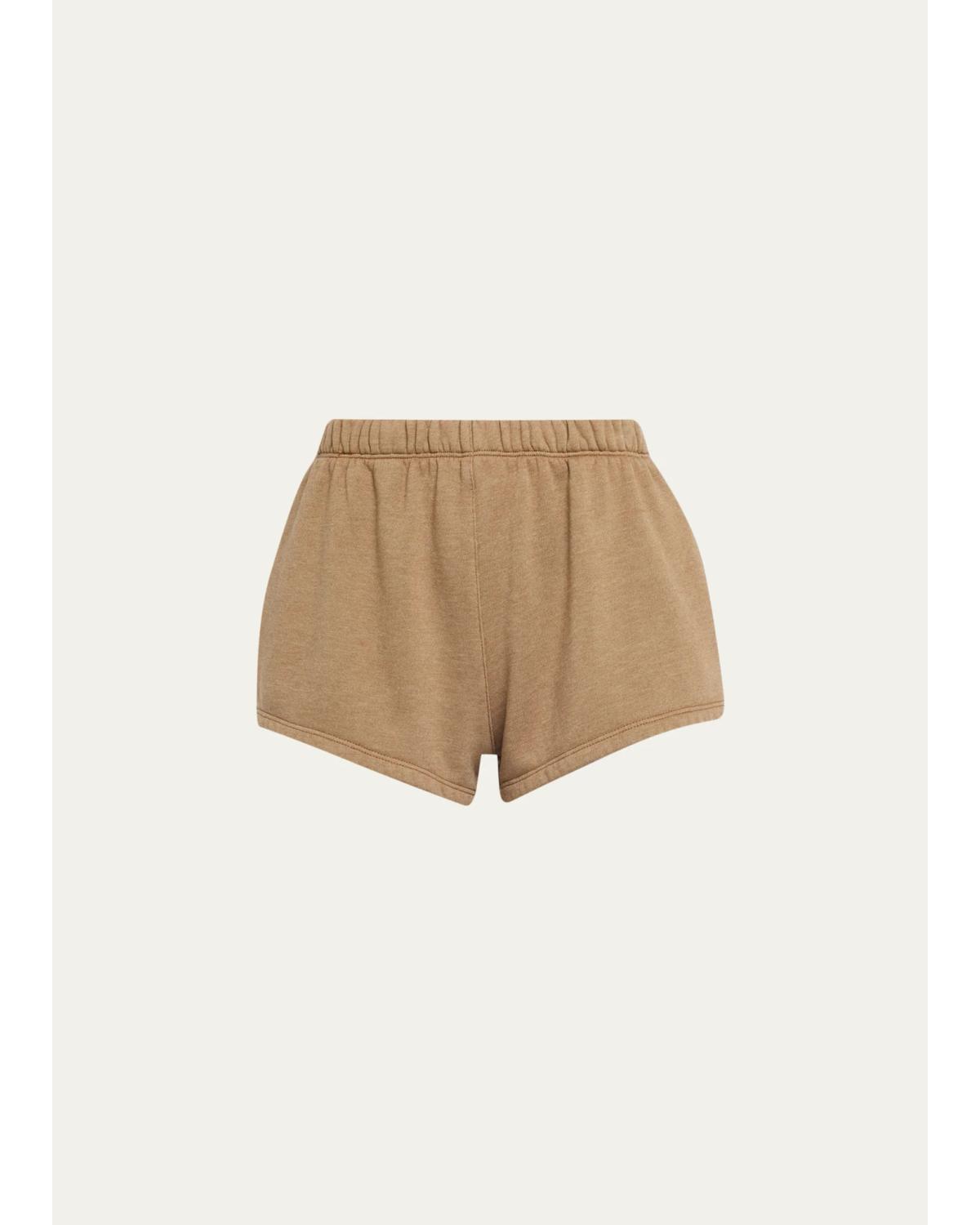Sprwmn Olivia Fleece Shorts In Taupe