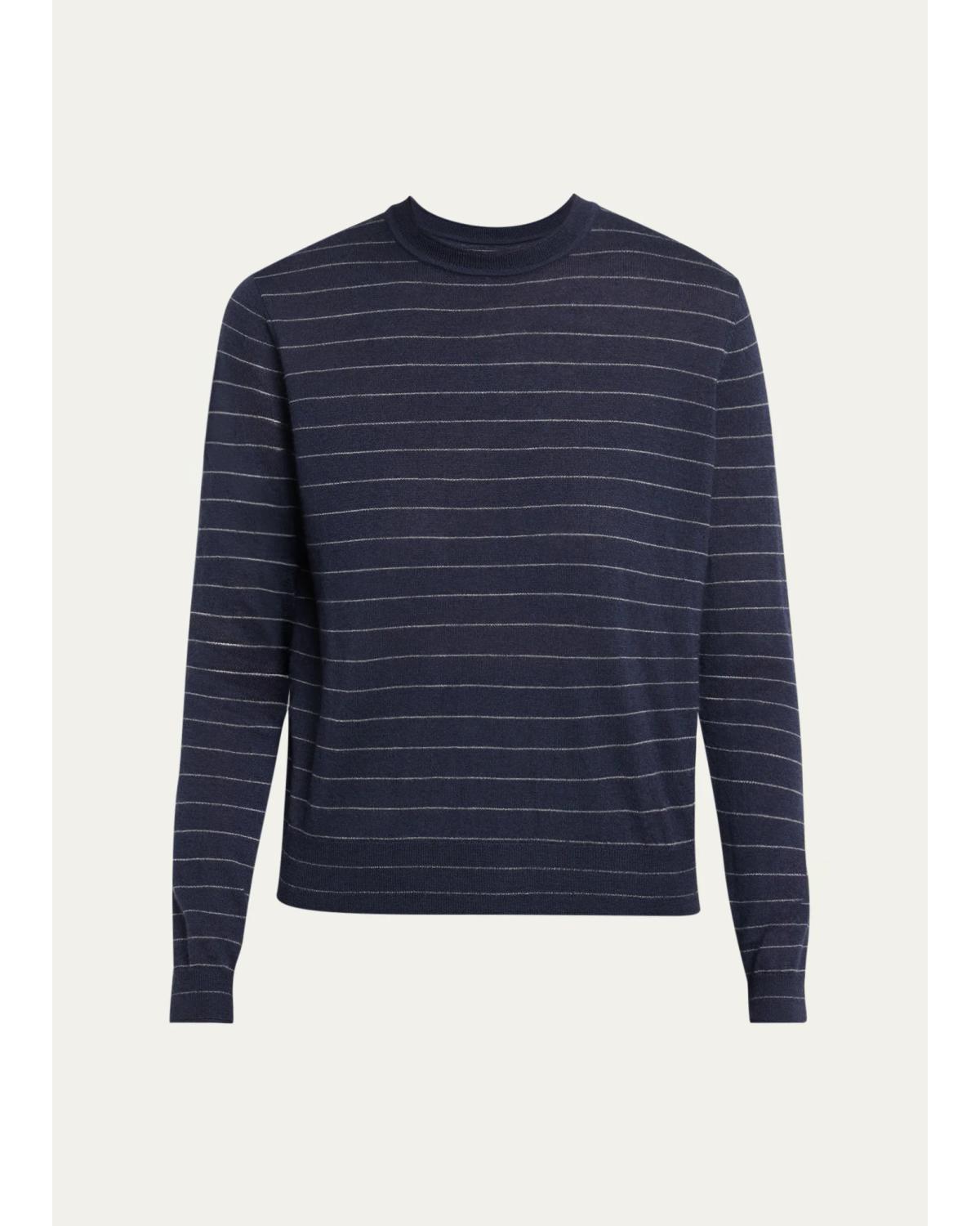 Striped Crewneck Cashmere Sweater