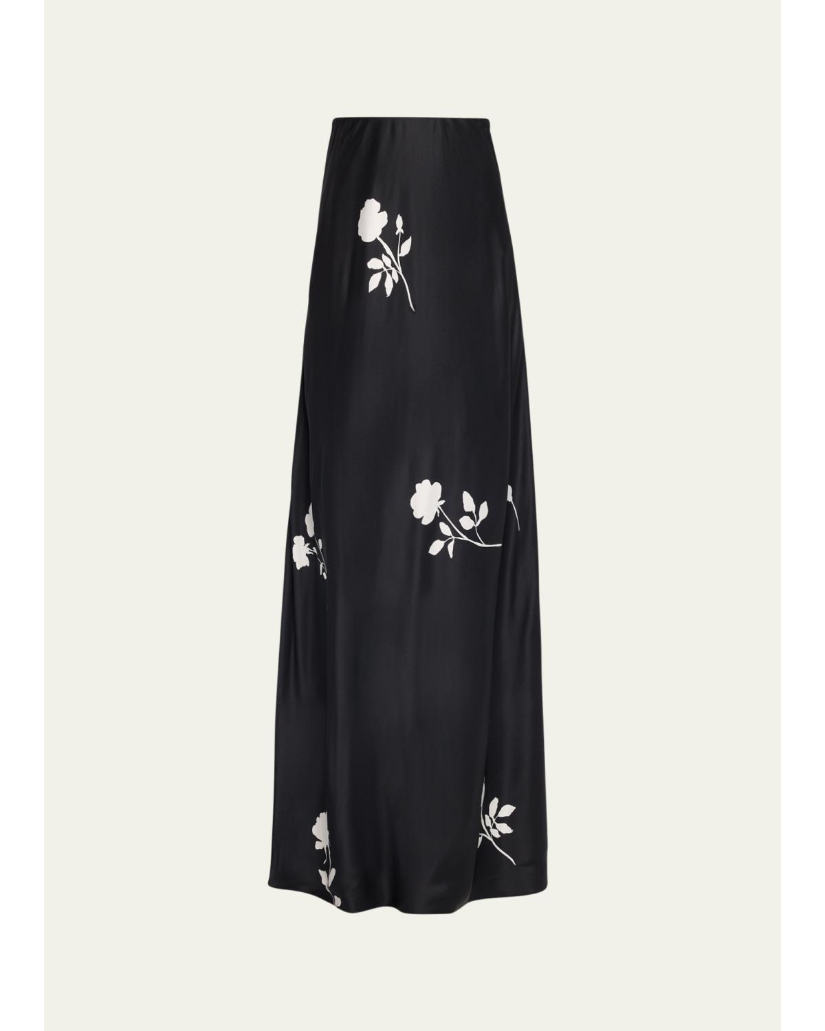 Bias-Cut Floral Maxi