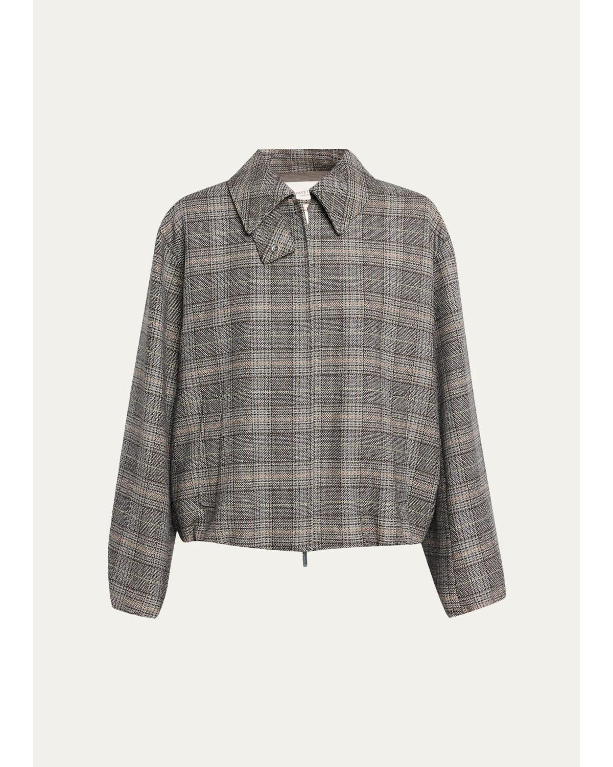 Glen Check Bomber Jacket