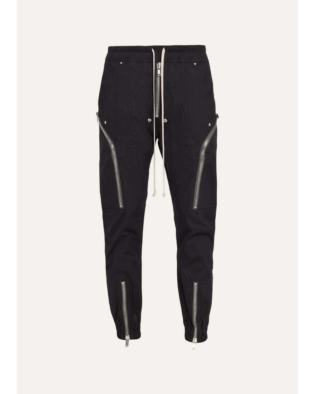 Men'S Zipped-Trim Drawstring Joggers