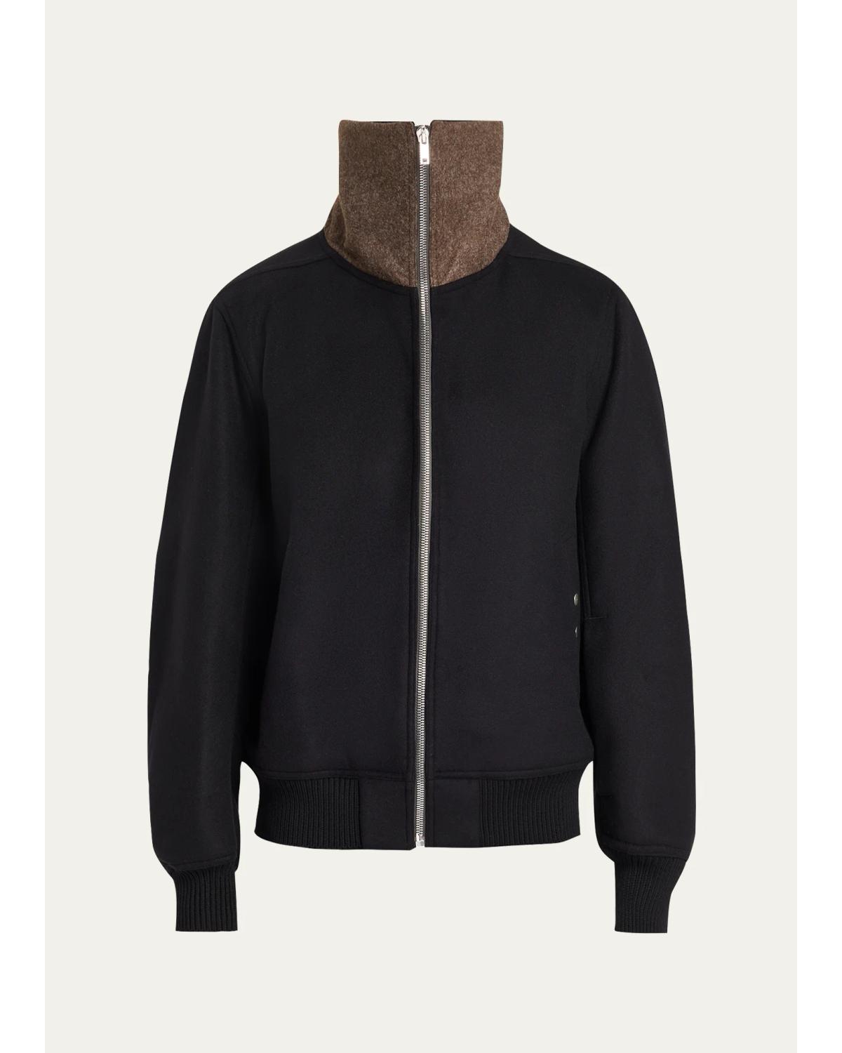 Men'S Wool Melton Bomber Jacket