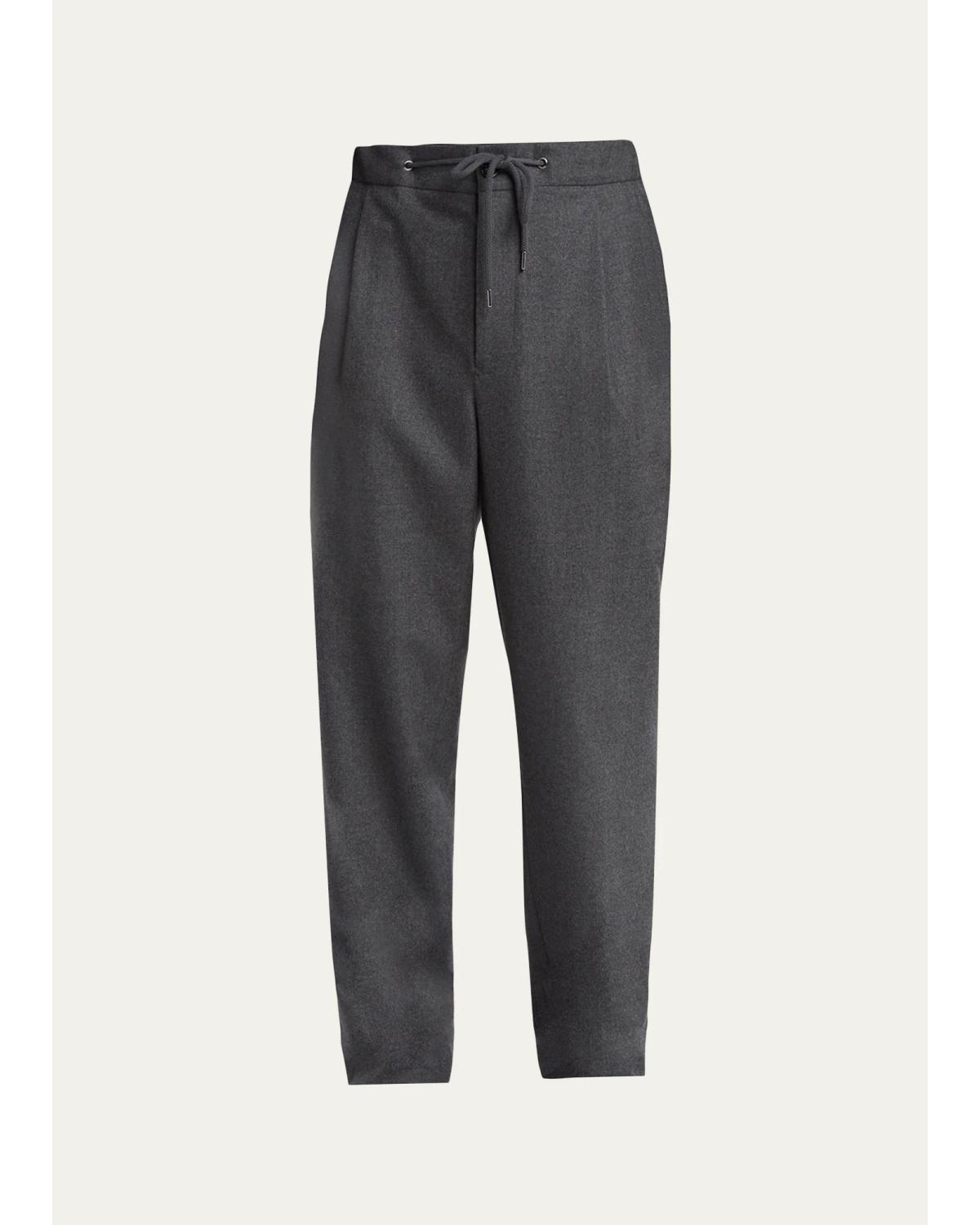 Men'S Upton Cashmere-Stretch Pleated Drawstring