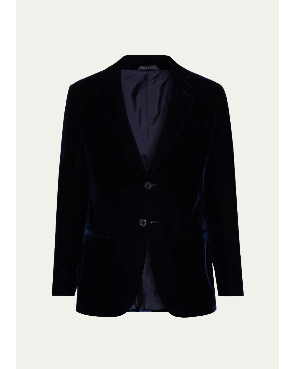 Men'S Velvet Single-Breasted Velvet Dinner Jacket