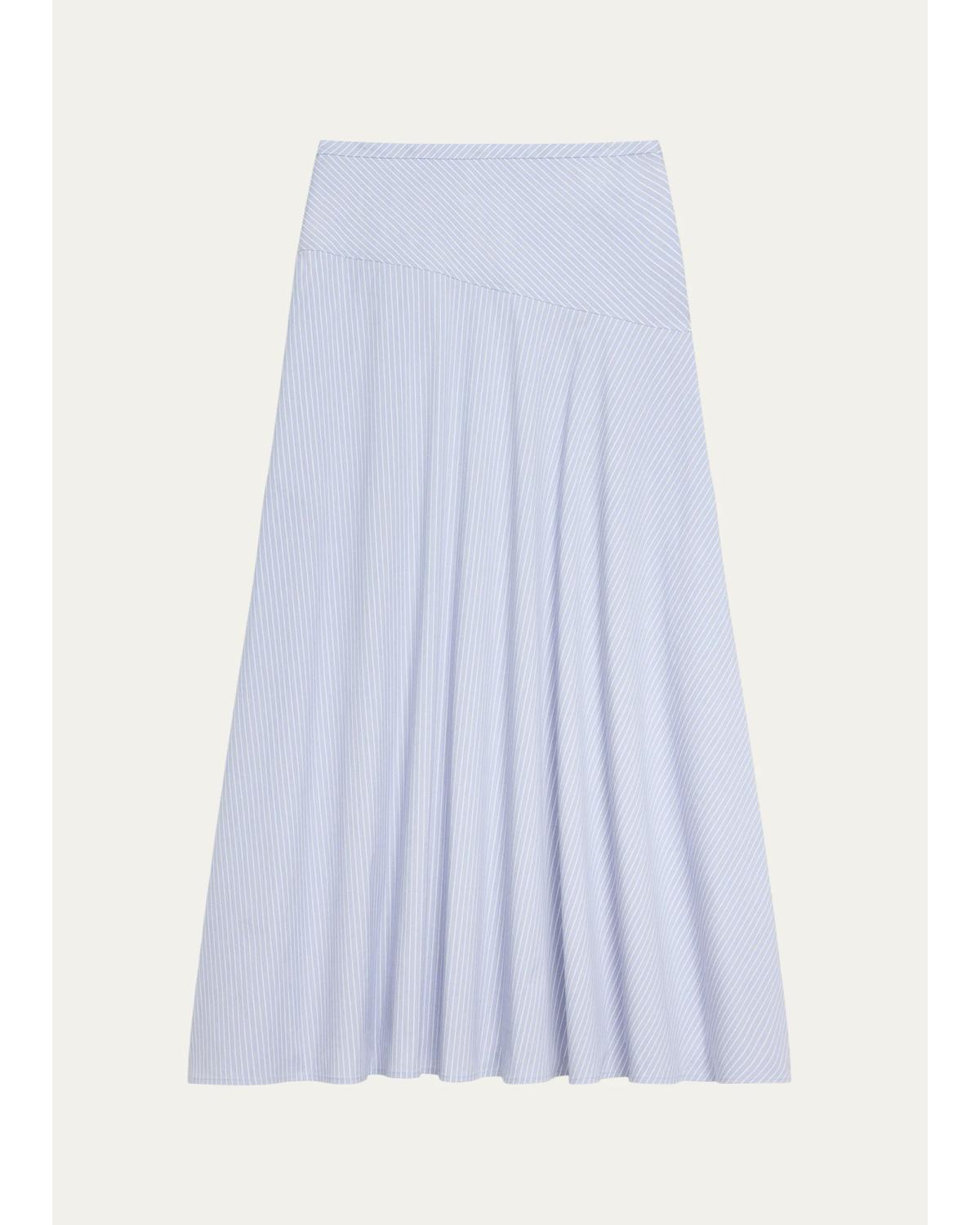Striped Cotton-Blend Maxi