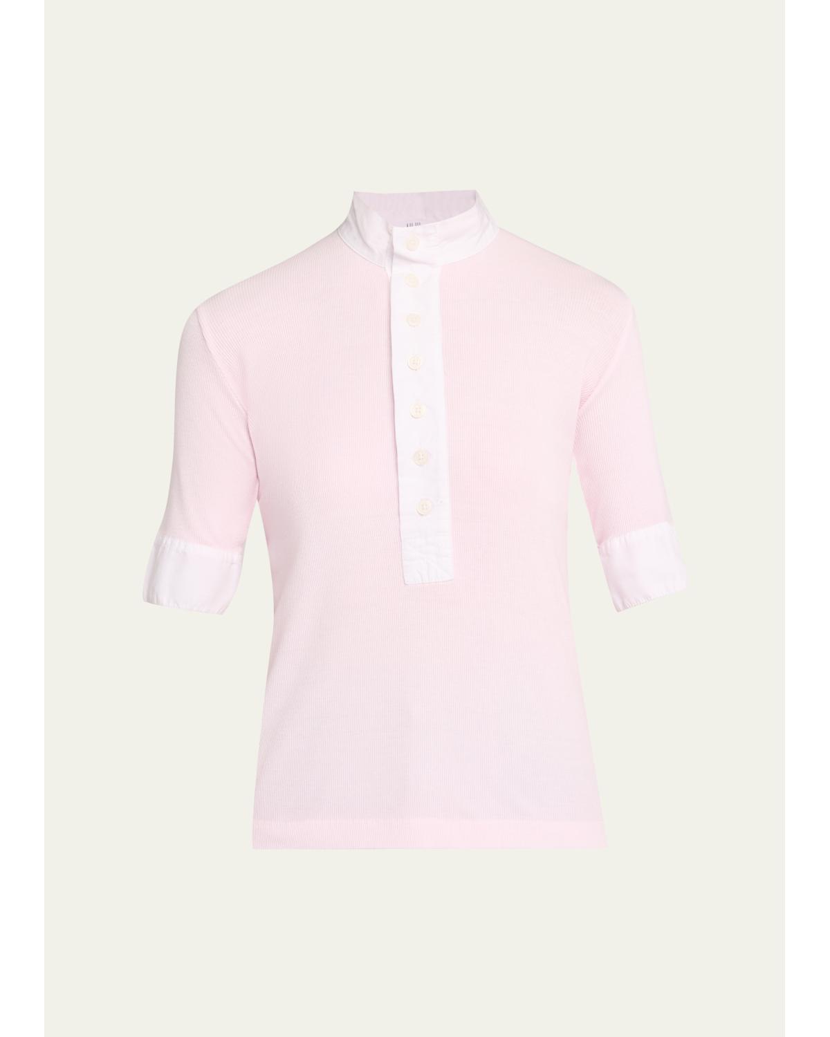 Maria Ribbed Henley Shirt