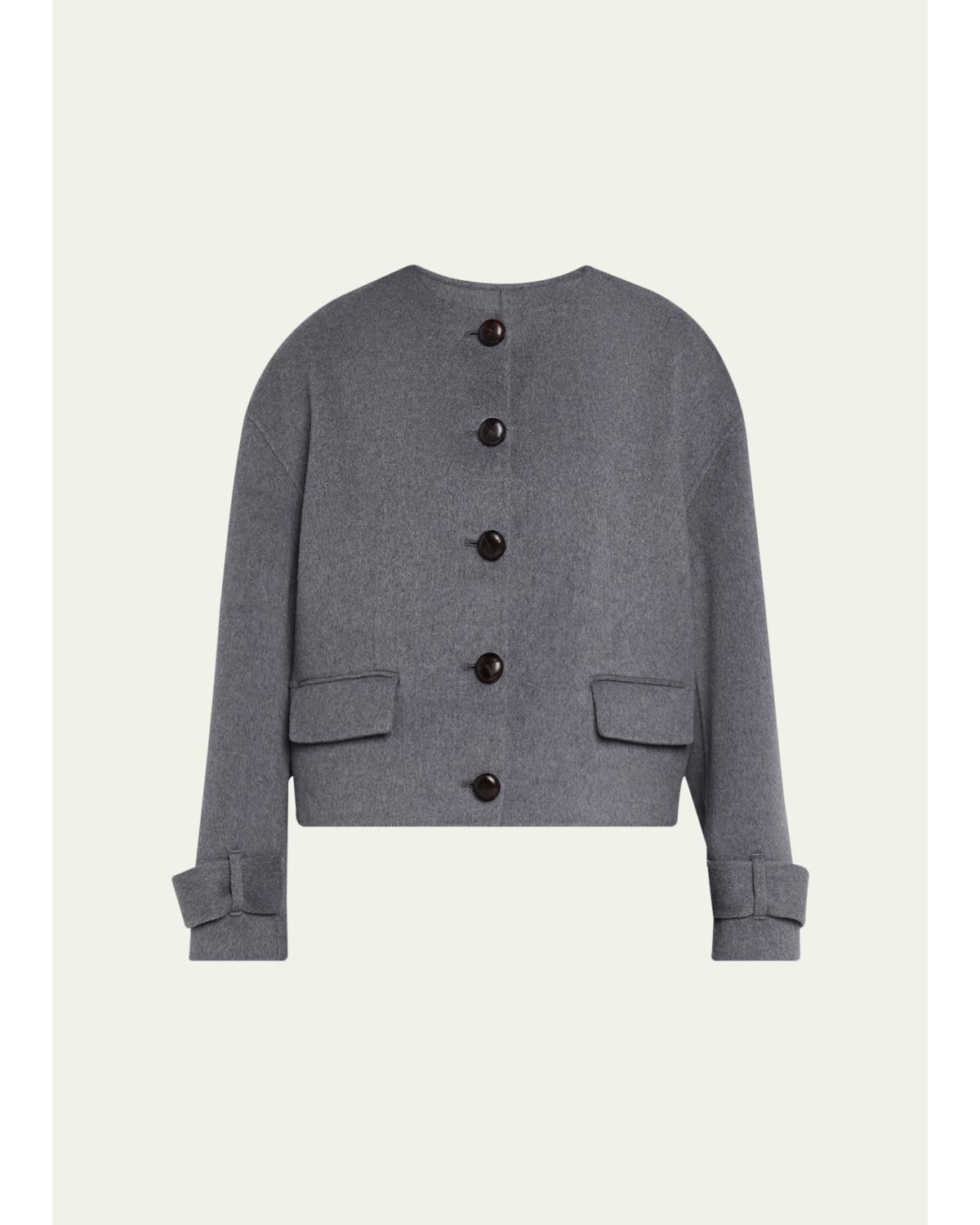 Elaris Virgin Wool-Blend Crop Jacket