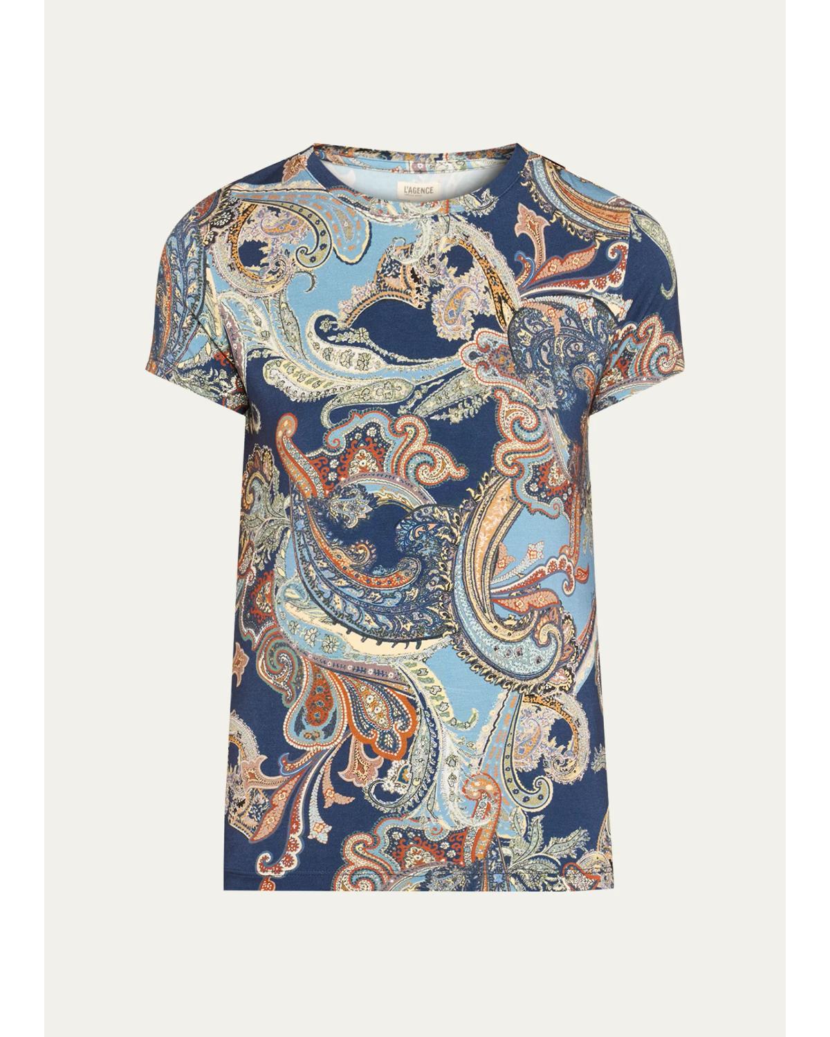 Ressi Paisley Short-Sleeve Jersey T-Shirt