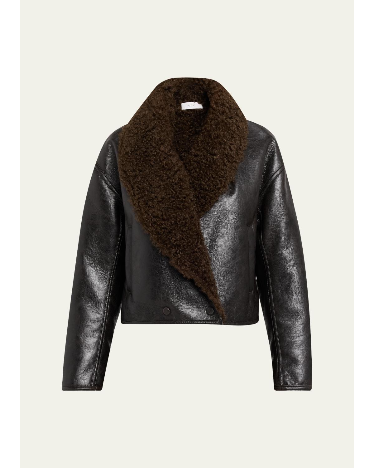 Stella Sherpa-Lined Faux Jacket
