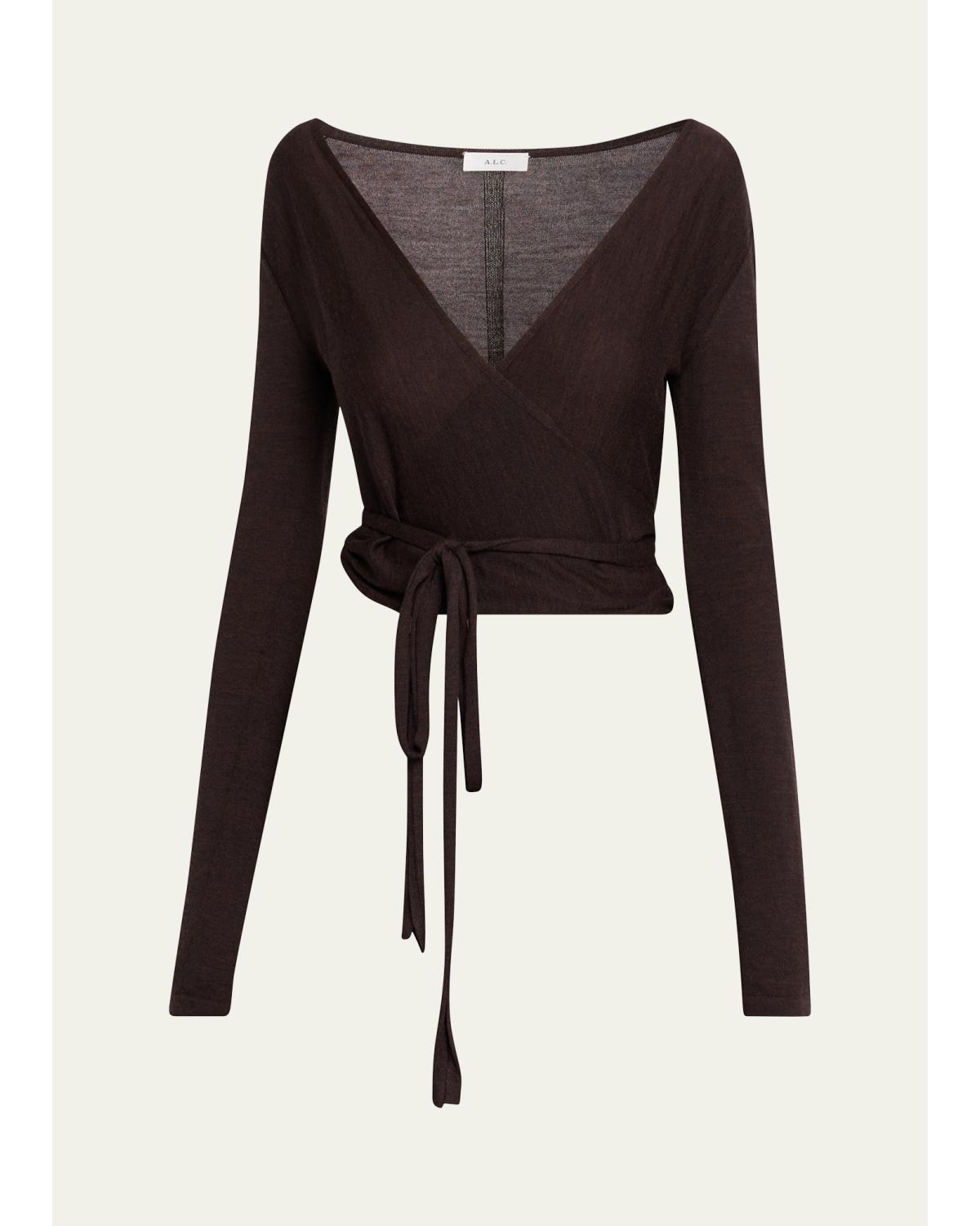 Emma Merino Wool Wrap Sweater