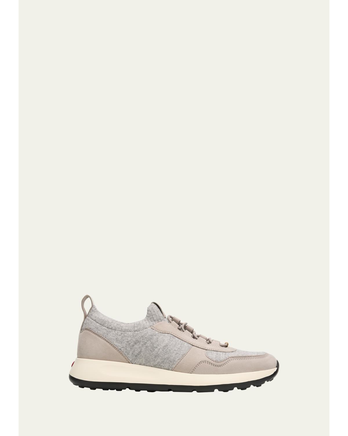 Sportiva Knit Suede Trainer Sneakers