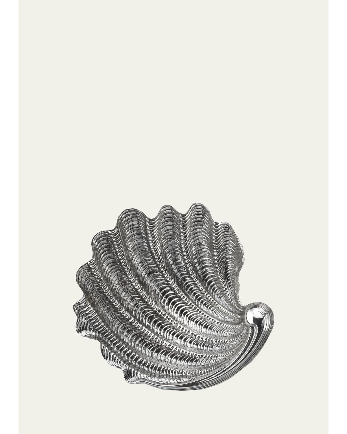 Buccellati Tridacna Shell Small Sterling Silver Bowl In Gray