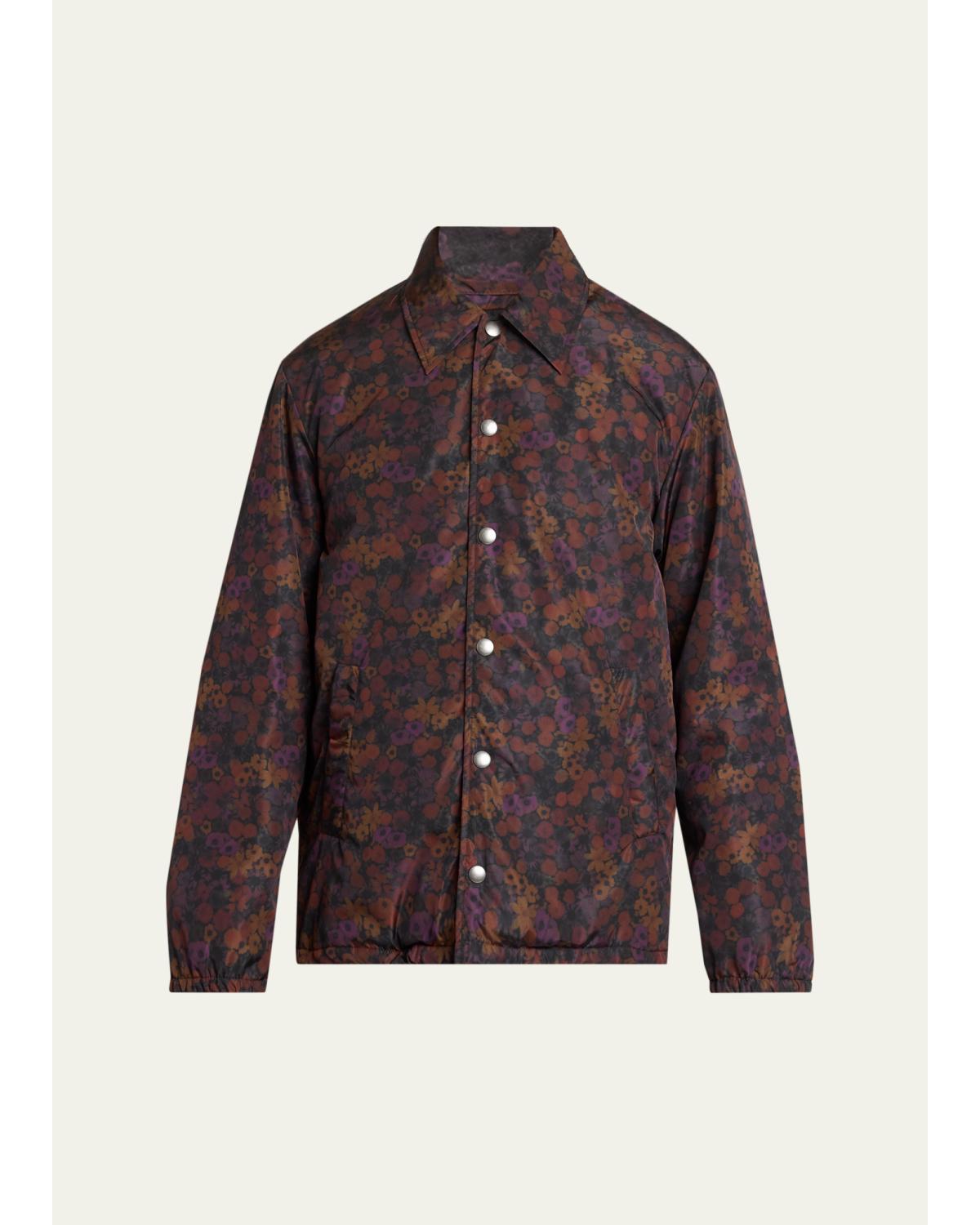 Men'S Floral Bomber Jacket