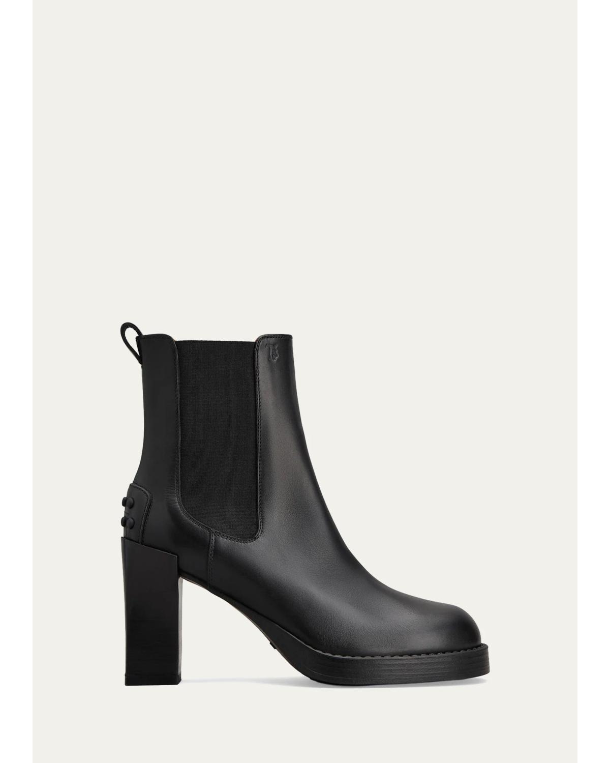 80Mm Leather Chelsea Boots