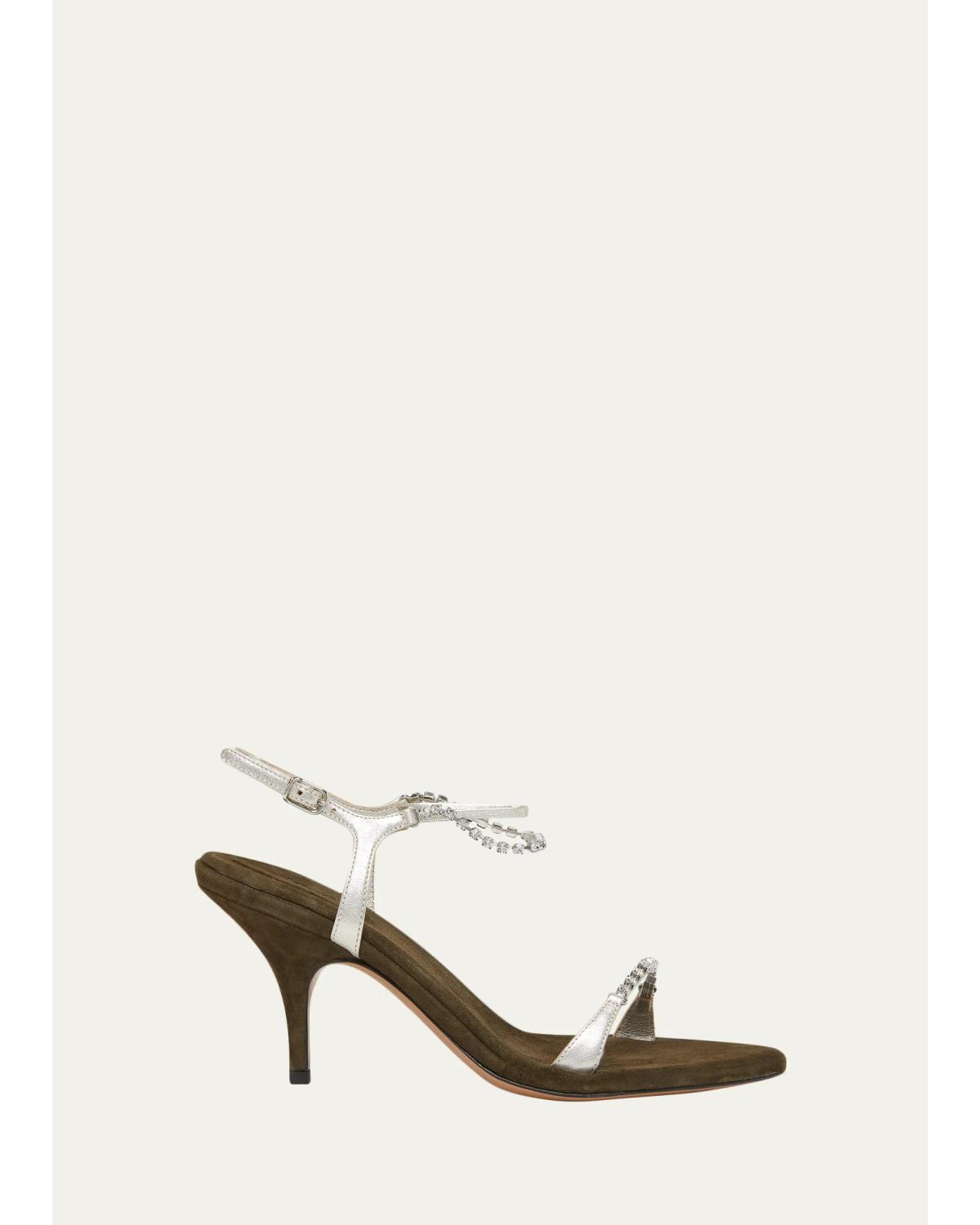 80Mm Zia Embellished Mixed Sandals
