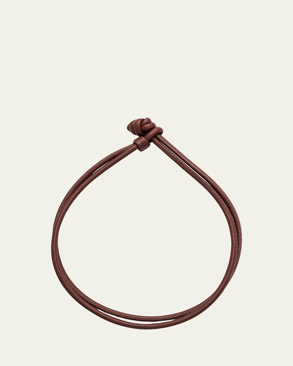 Mason and Books Double Italian Nappa Leather Necklace, Brown, 17"L | Thumbnail 4