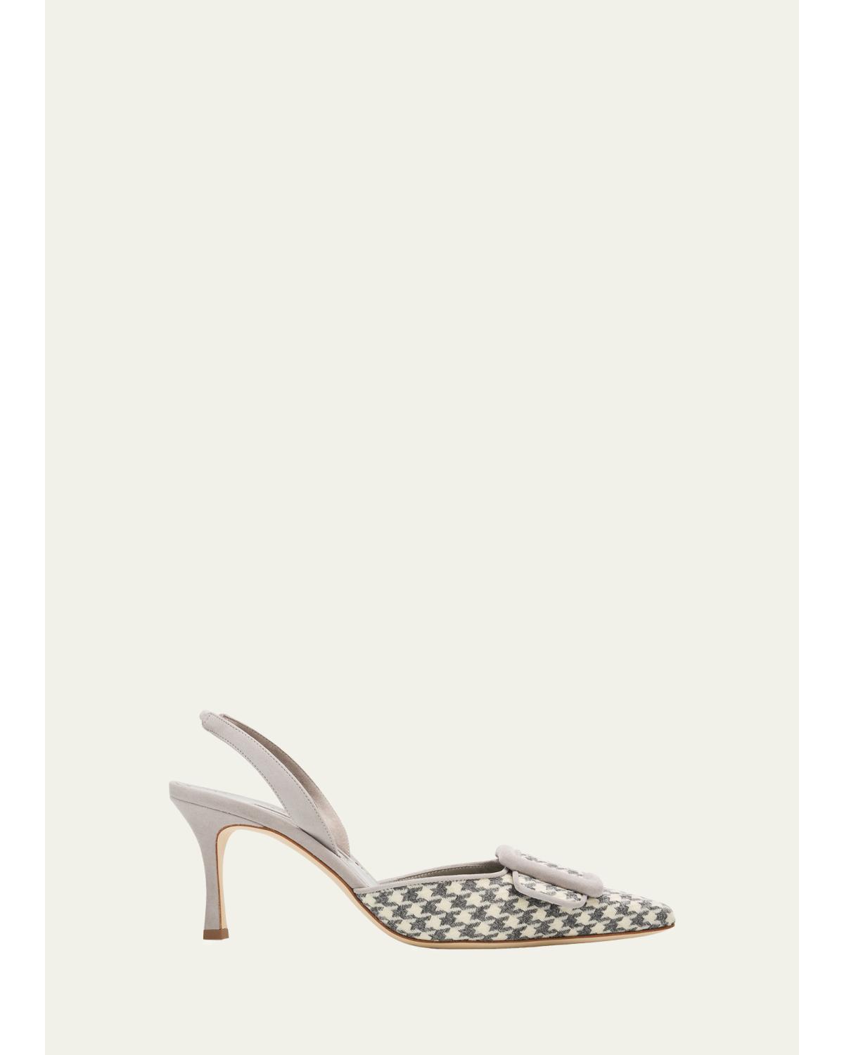 70Mm Mayslibi Gala Houndstooth Slingback