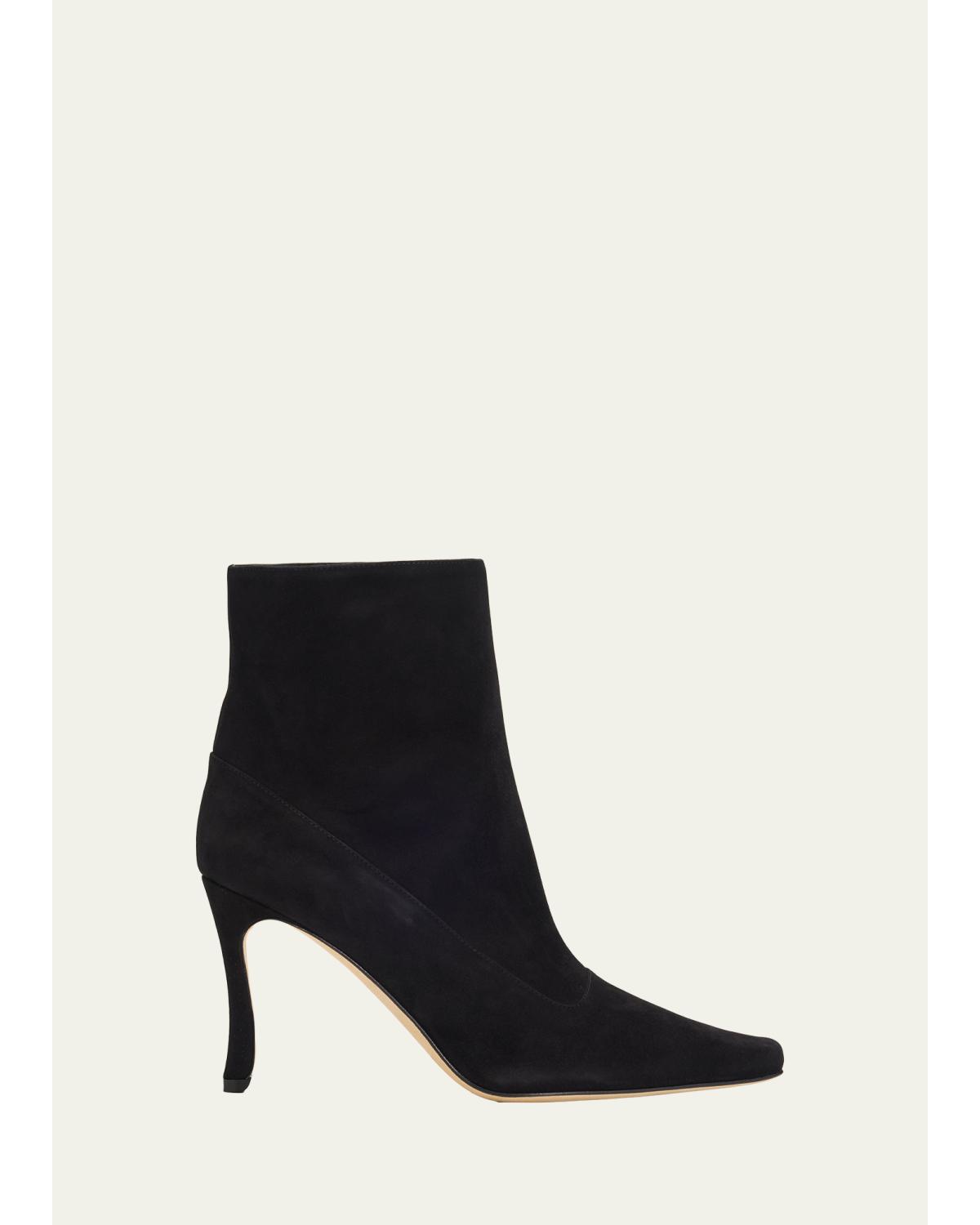 90Mm Gostatu Suede Ankle Booties