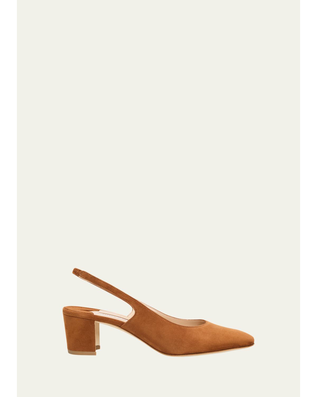 50mm Allurasan Suede Slingback Pumps