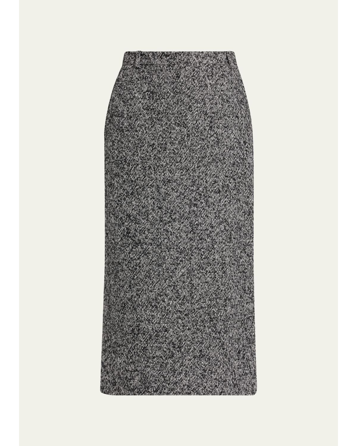 Melange Midi Trouser Skirt