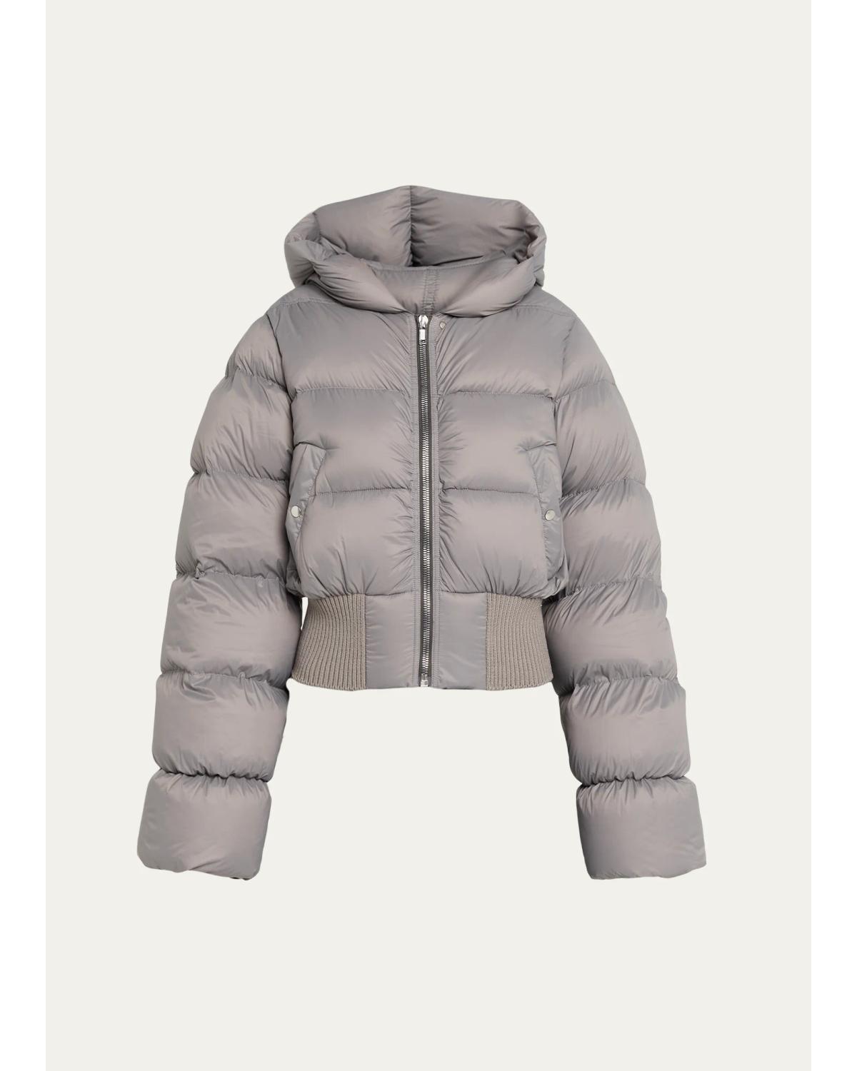 Down Hooded Crop Puffer Jacket