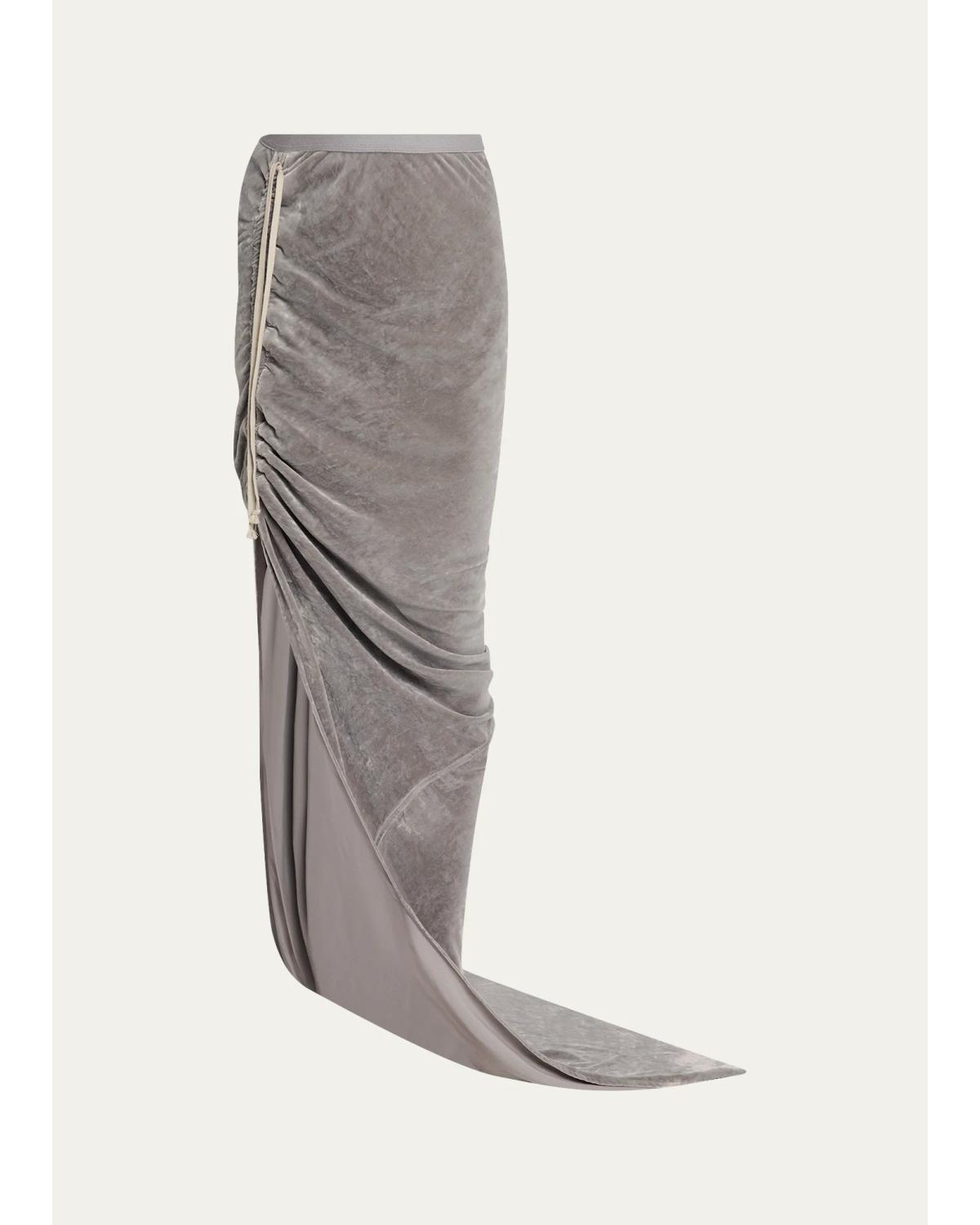 Edfu Ruched Velvet Maxi