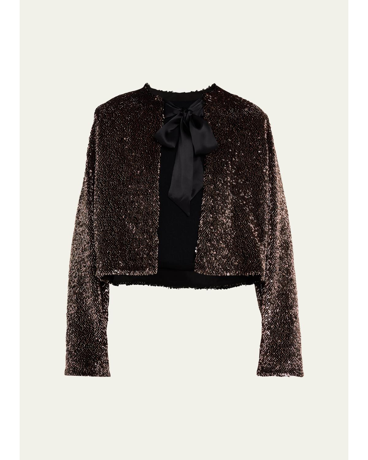 Bancroff Embellished Tie-Neck Jacket