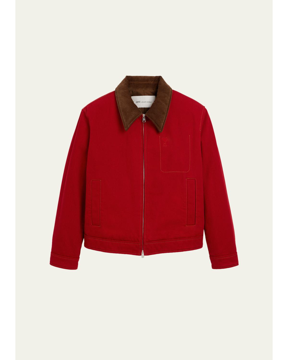 Men'S Corduroy-Collar Cotton Jacket
