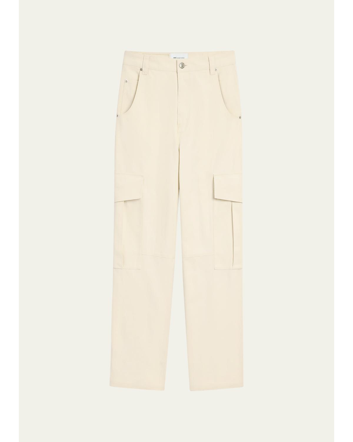 Men'S Cotton Canvas Straight-Leg Cargo Pants