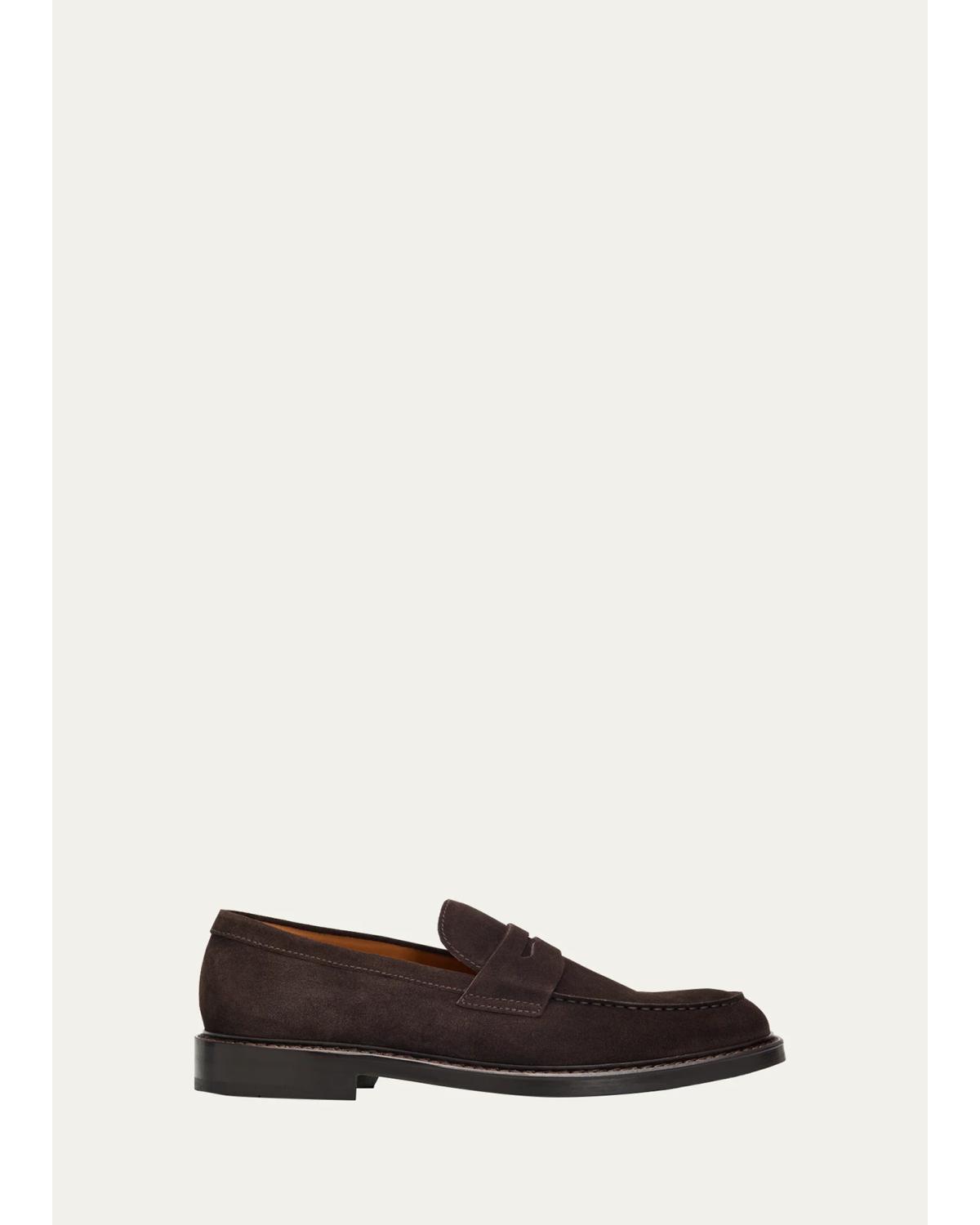 Men'S Siena Suede Moc-Toe Penny Loafers