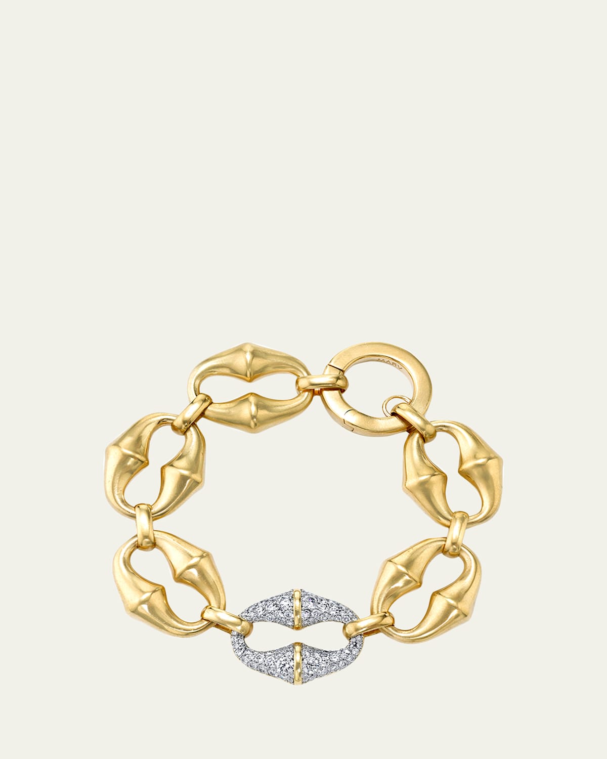 18K Yellow Gold Chrona Diamond Link Bracelet