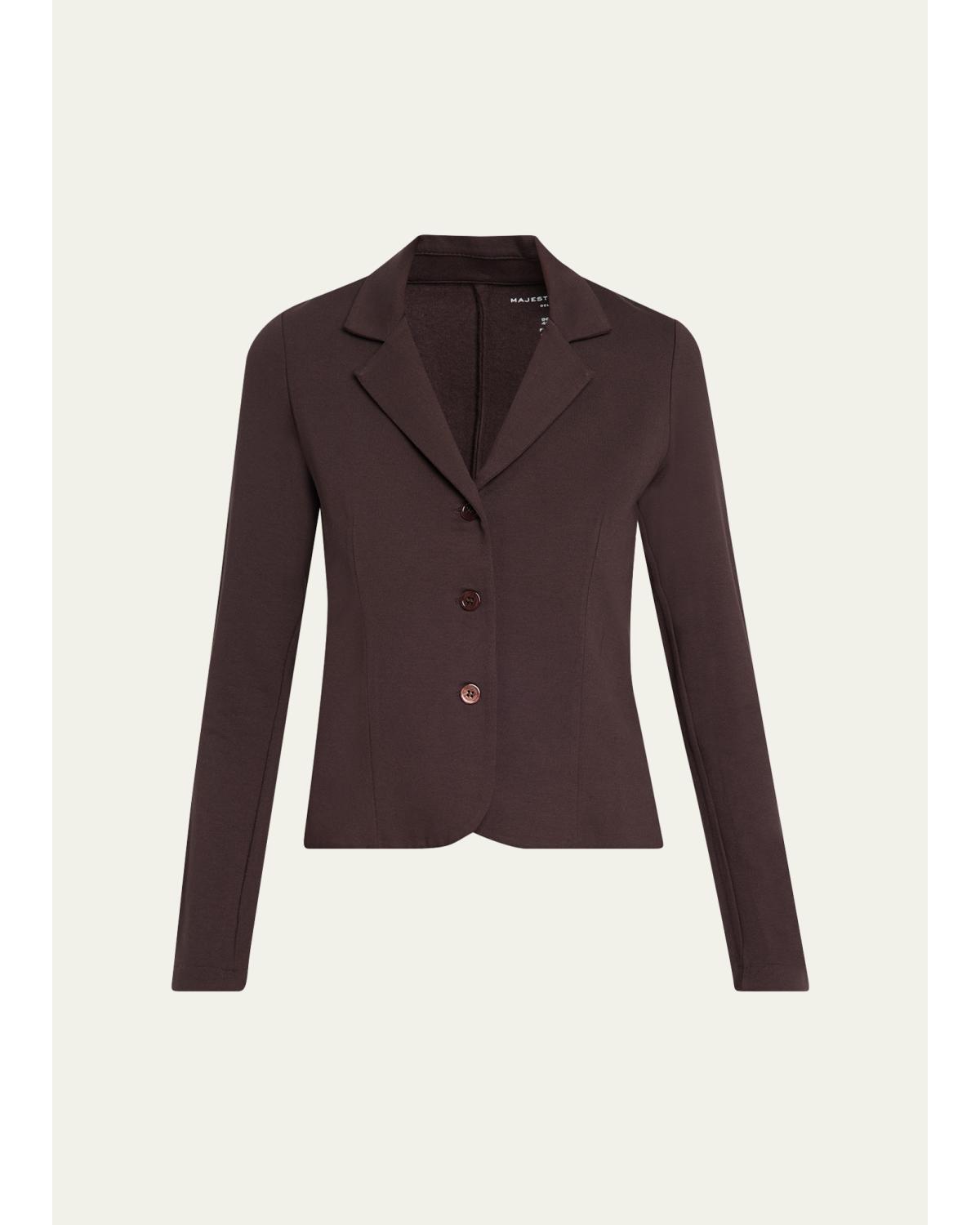 Single-Breasted French Terry Blazer