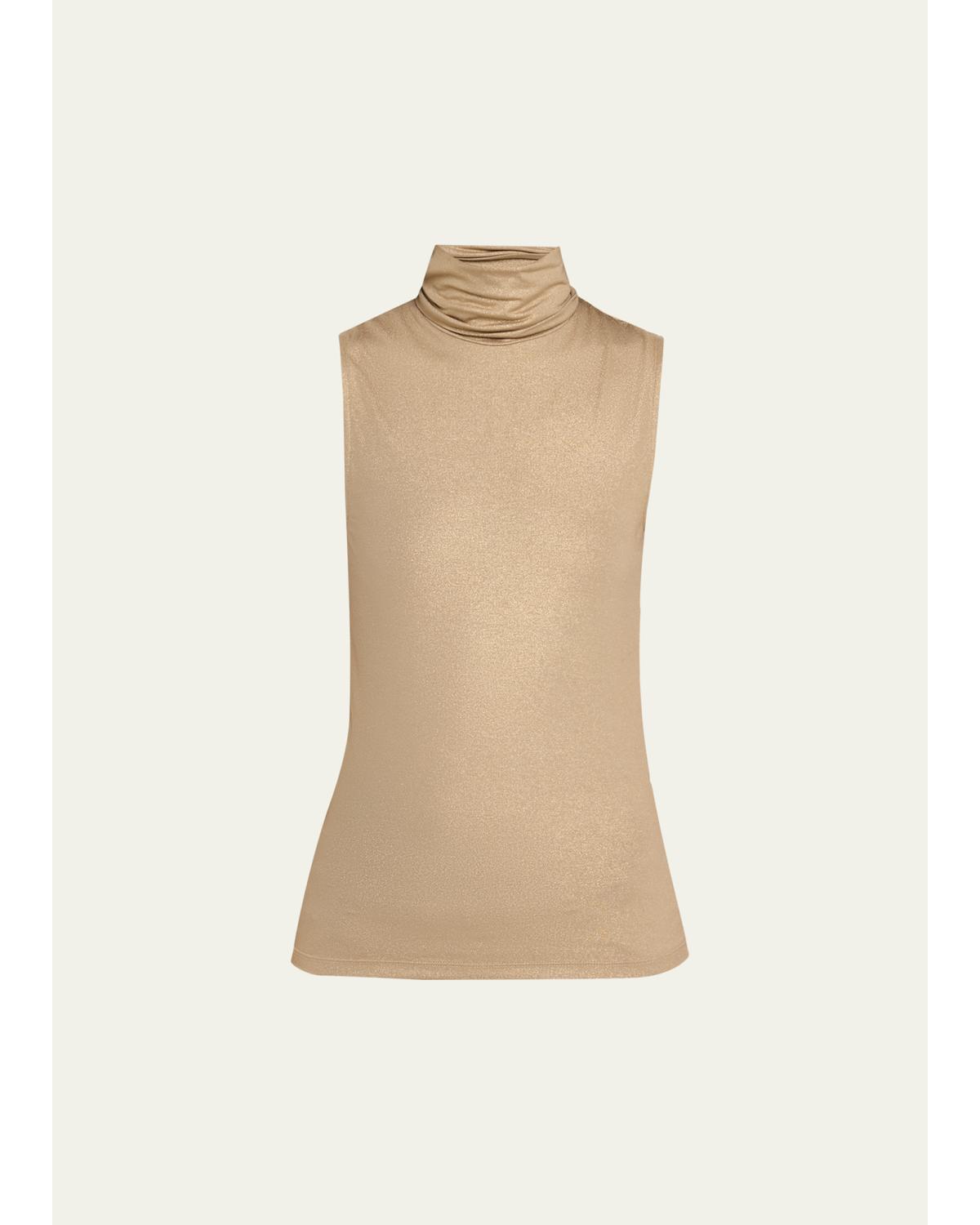 Soft Touch Shimmer Turtleneck Tank