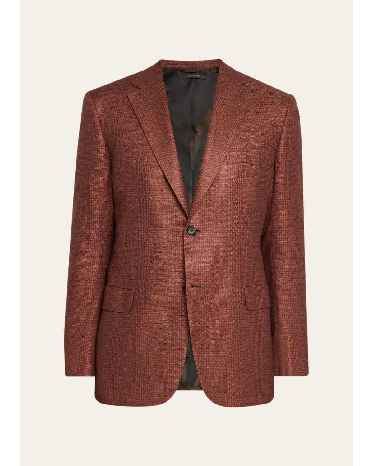 Men'S Silk And Cashmere Prince Of Wales Sport Coat
