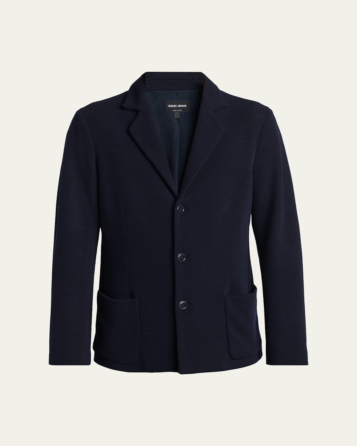 Giorgio Armani Men's Wool Jacket In Dark Blue
