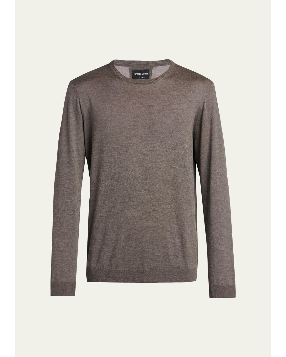 Men'S Silk/Cotton Crewneck Sweater