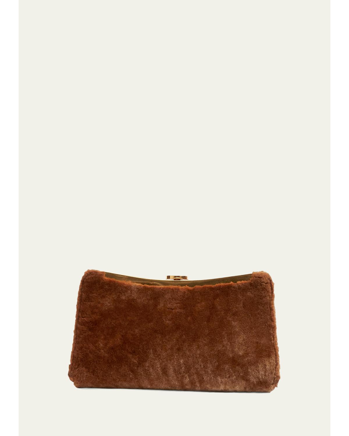 Solange Shearling Clutch