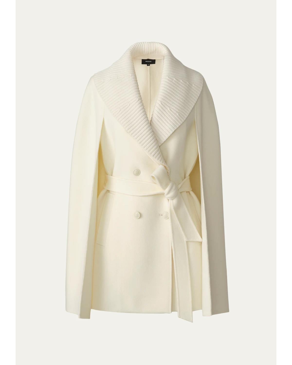 Susie-Z Double-Breasted Wool Cape