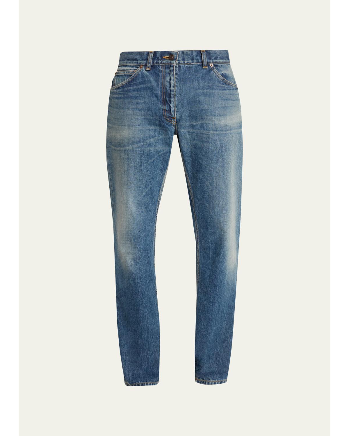 Dinni Low-Rise Straight-Leg Jeans