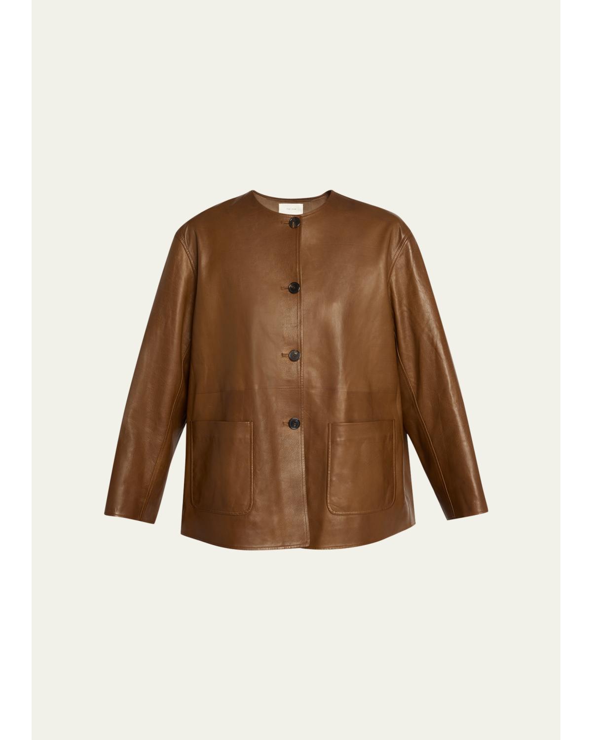 Quintus Leather Single-Breasted Jacket