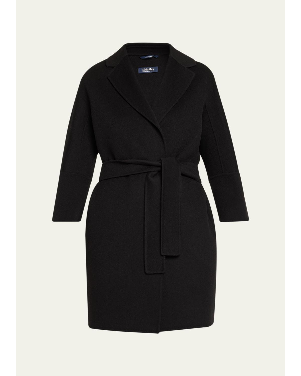 Arona 3/4-Sleeve Wool Wrap Coat