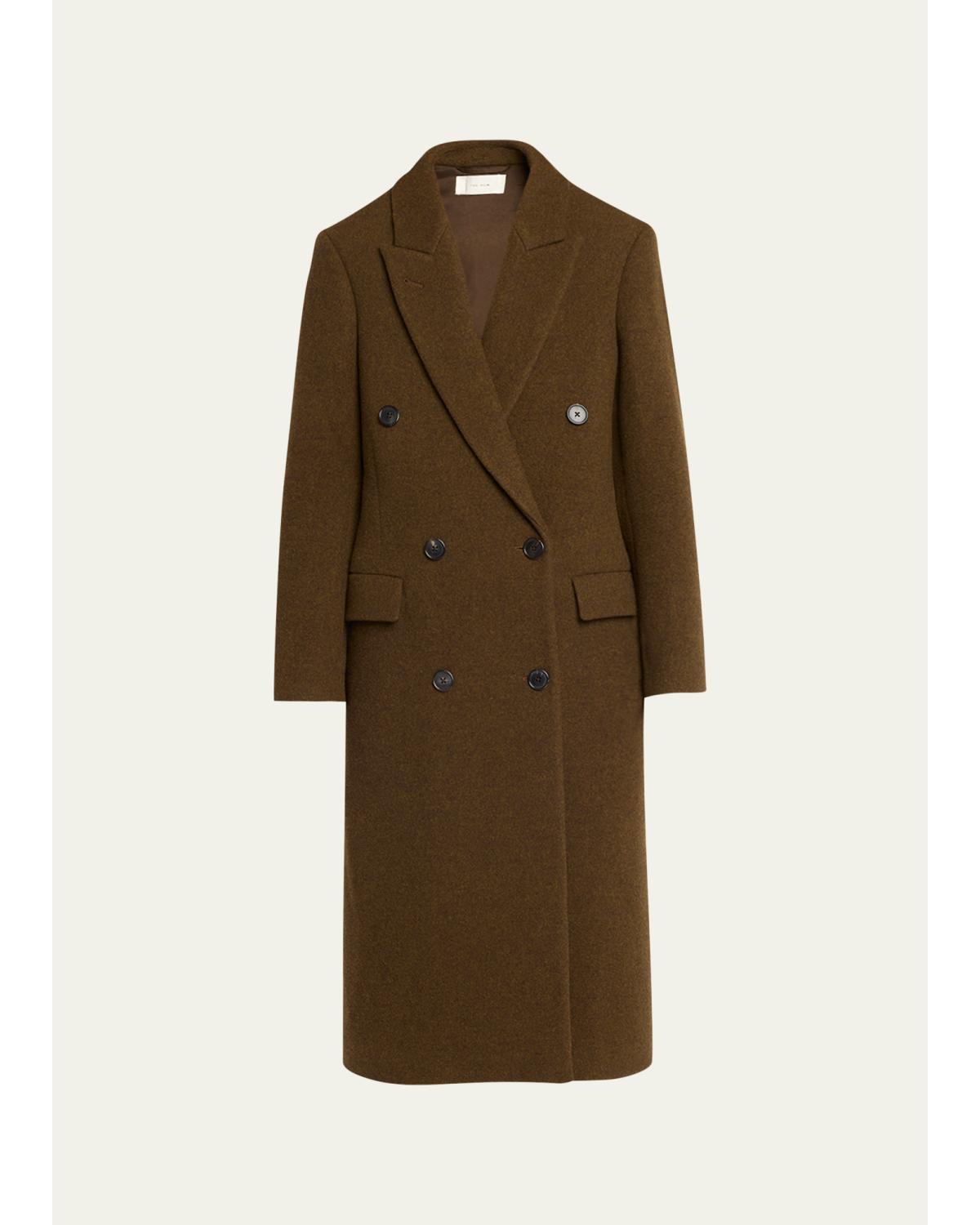 Bamira Wool Double-Breasted Long Coat