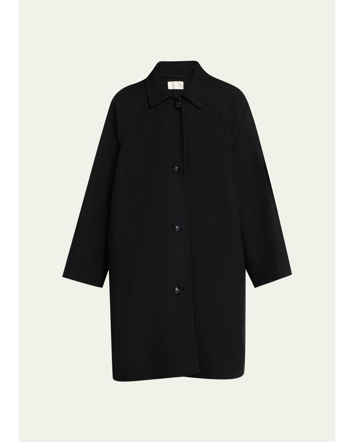Ina Wool-Cashmere Single-Breasted Car Coat