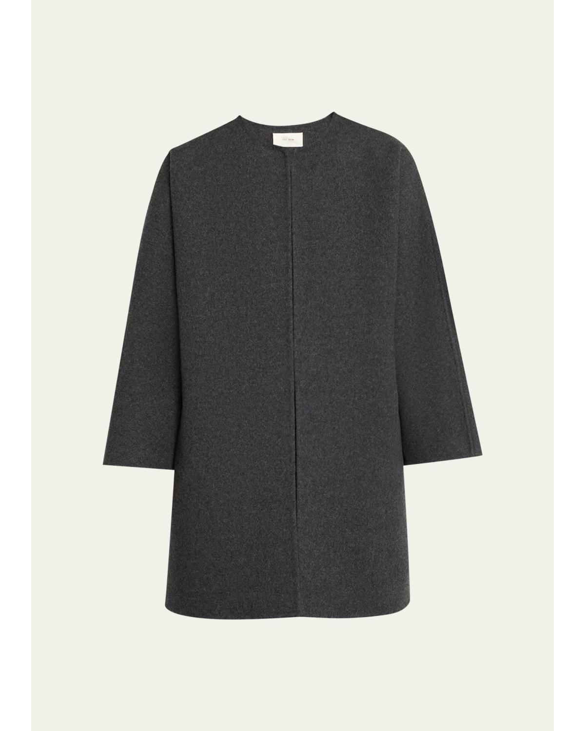 Cove Cashmere-Wool Open Jacket