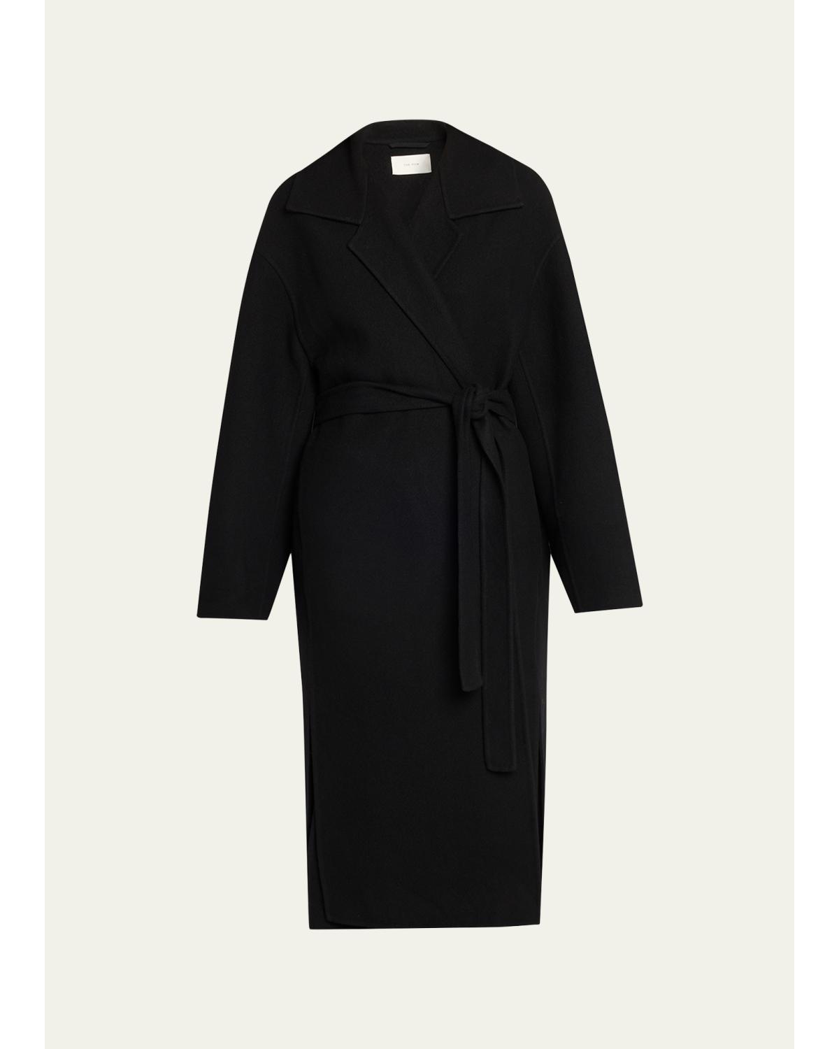 Ciara Wool-Cashmere Belted Wrap Coat