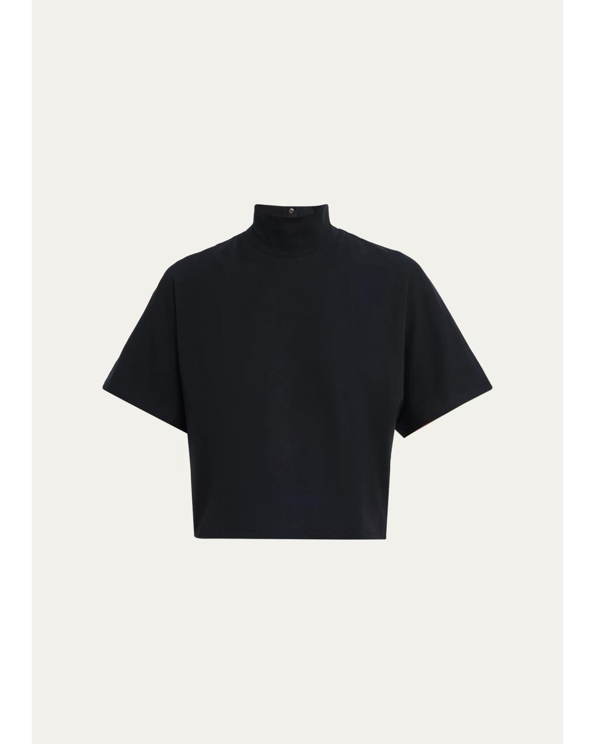 Mock-Neck Supima Cotton Shirt