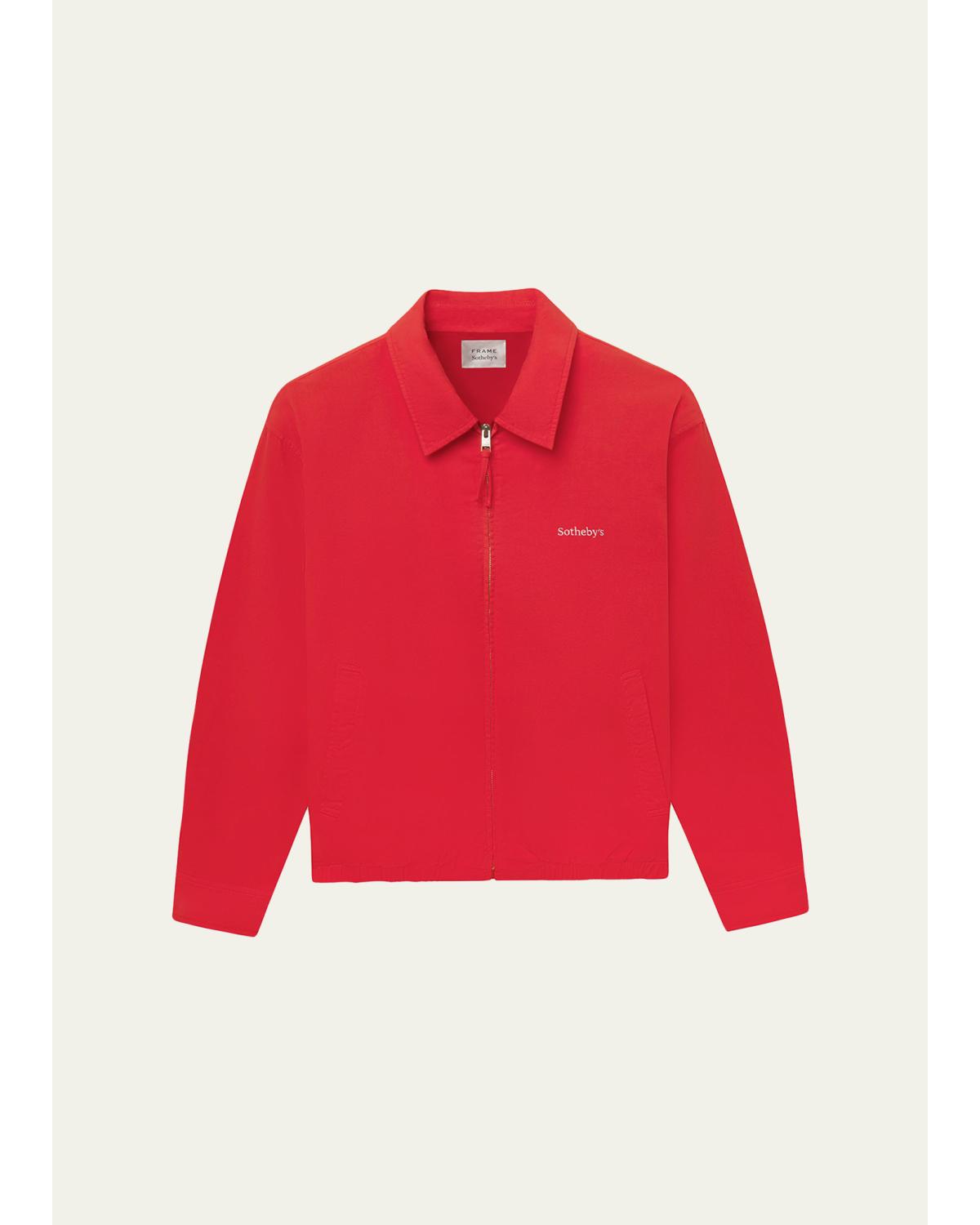 Men'S Frame X Sotheby'S Cotton Zip-Up Bomber Jacket